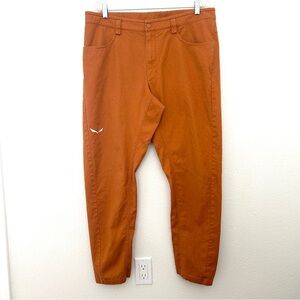 Salewa Fanes Utility Pant Gorpcore Outdoor Hemp Cotton Rust Size US36 XL- EU XXL